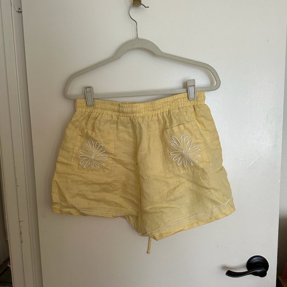 VRG GRL La Concha Linen Button Up Shirt &  Linen Short // Yellow - Picture 5 of 8
